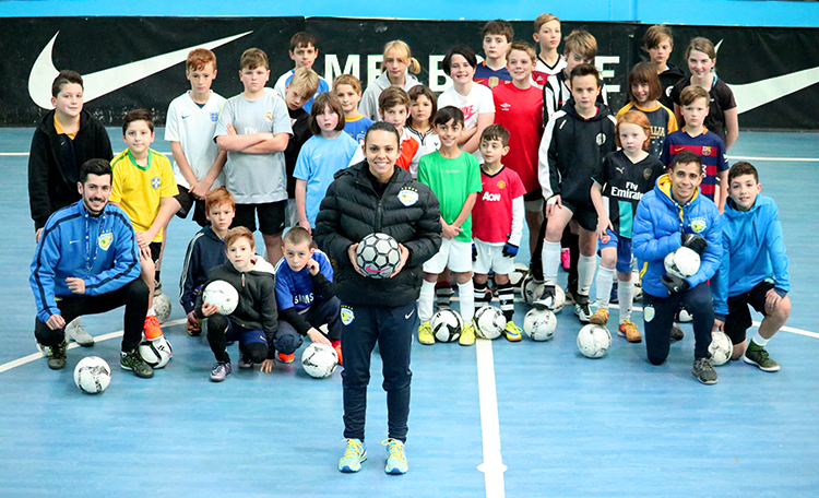 Vanessa at the Futsal Oz school holidays program